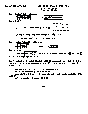 Đề thi học kì II môn Toán (khối 11)